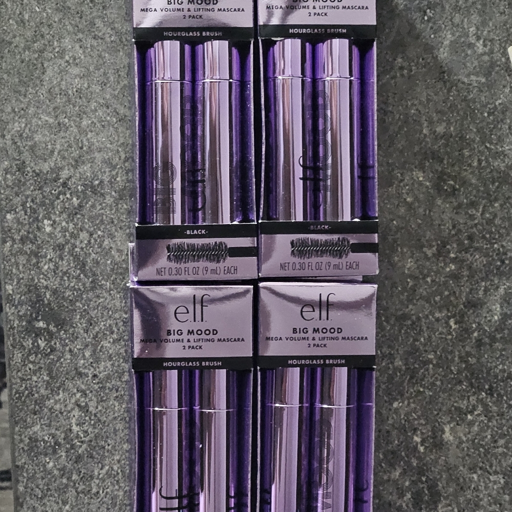 Elf Big Mood Mega Volume  & Lifting  Mascara 4 packs. 8 total.